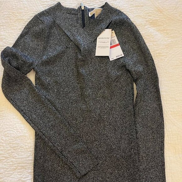 Michael Michael Kors Ribbed Metallic Knit Cutout Sweater NWT Size XS - Picture 2 of 4